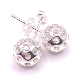 Pickleball Stud Earrings (Silver)