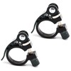 2-Piece Bicycle Seatpost Quick-Release Clamp Set - Aluminum Alloy Saddle
