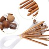 12pcs Afghan Rug Crochet Hook Handicraft Carbonized Bamboo Tunisian Crochet