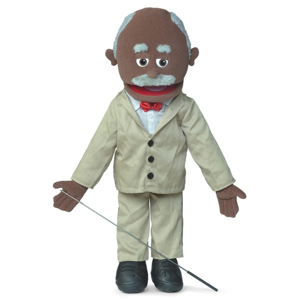 Pops, Black Grandfather, Full Body, Ventriloquist Style Puppet, 65cm