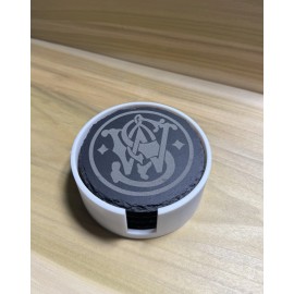 Handmade Set of 4 Smith And Wesson 4” Slate Coasters - Hand Made