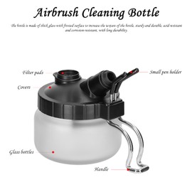 T62 Airbrush Cleaning Bottle Multifunctional Cleaning Tools Nail Model Washer Wasted Solvent Paint Collectors