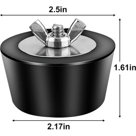 Pool chill Plug Rubber Stopper Plug 2.5 inch with Stainless Steel Screws, Stainless Steel Bolts, Heavy Duty Rubber