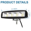Young Marine 6 inch 72W Waterproof Led Boat Lights Spotlights