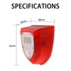QXMH Solar Outdoor Motion Sensor Alarm: 129db Dog Barking &