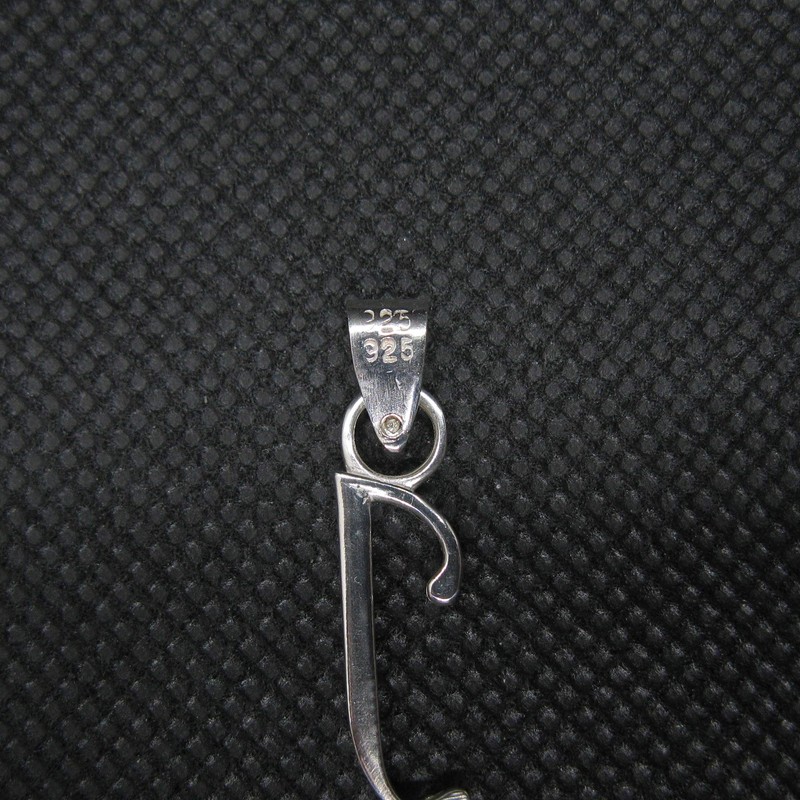 Sterling Silver Pendant Charm Letter J Solid Genuine Hallmarked 925