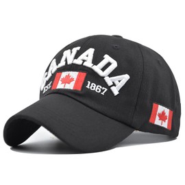 Canada Baseball Cap,Adjustable,Canada Day Hat Embroidered Maple Leaf Flag Hat for Men Women Kids