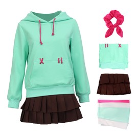 DAZCOS Womens US Size Vane Cosplay Outfit Hoodie Skirt for Halloweem Costume (XXX-Large)