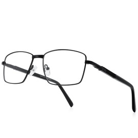 RB.Pilot Rectangle Reading Glasses for Men Blue Light Blocking Computer Readers Spring Hinge Metal Frame Acetate Legs