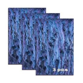 TOEPODO Pearlescent Marble Acrylic Sheets 1/8" Glitter Cast Opaque Sparkly Swirl Acrylic Panels for Laser Cutting Engraving Craft DIY Decor Ornaments (3, Purple Black, 8x12 Inch)