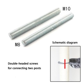 Cat Scratching Post Replacement Screws, M10 Screws and M8 Screws for Cat Scratching Posts with Allen Key 4 Pieces of Bolts and 4 Pieces of Screws (Cat Scratching Post Not Included)