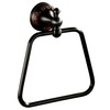 Oil Rubble Bronze Brass Bath Trapezoidal Towel Ring Towel Holder,
