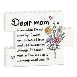 Encoink Mom Gifts from Daughter Son - Creative Block Puzzle Decoration with Heartfelt Message, Birthday Gifts for Mom Ideas, Thoughtful Mother Gift for Christmas, Mother's Day, Thanksgiving