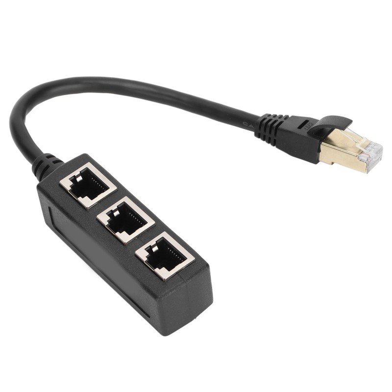 RJ45 Ethernet Adapter Cable Extension 1 to 3 Port Excellent