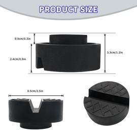 2 Pack Car Jack Pad, Slotted Trolley Jacking Rubber Blocks,Car Jack Rubber Pad 65mm/2.56 inch Diameter,Universal Floor Jack Pad Adapter for Trolley Jack, Floor Trolley Jack Pad,Cars Repair Accessories