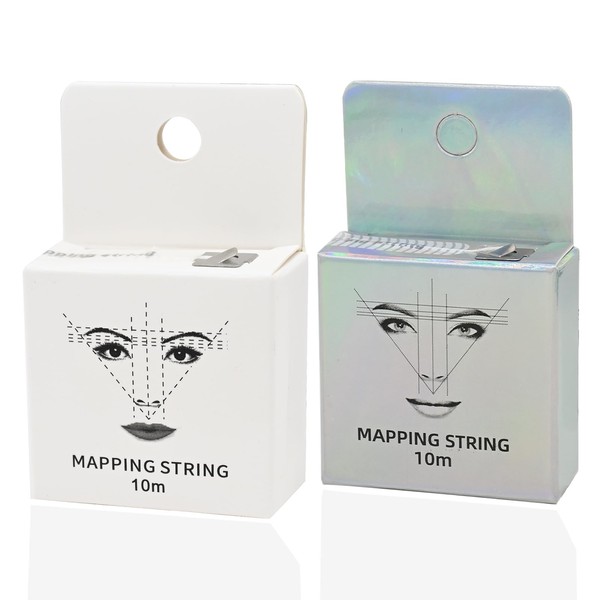 2PCS White Ink Eyebrow Mapping String For Mapping And Brow