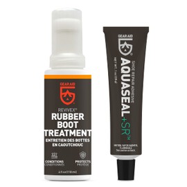GEAR AID Revivex Rubber Boot Repair Kit, Fix Cracks, Holes, UV Damage with Aquaseal SR, Boot Treatment and Conditioner