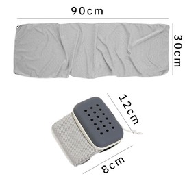 FENQURO Microfibre Towel, Compact Microfibre Towels, Ideal as a Sports Towel, Travel Towel, Beach Towel, Quick-Drying and Lightweight, Large Bath Towel, Sports, Fitness, Sauna (Grey)
