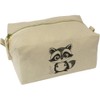 'Cute Raccoon Front View' Canvas Wash Bag/Makeup Case (CS00040505)