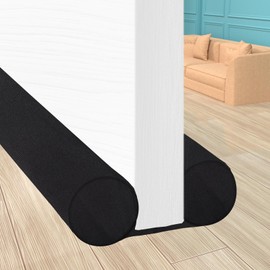 Neween Large Door Draft Stopper for Bottom of Doors Door Sweep Weather Stripping Noise Blocker Window Breeze Blocker Black Gap Stoppers Adjustable Door Sweeps Draft Seal, Fits 30"-36" Width