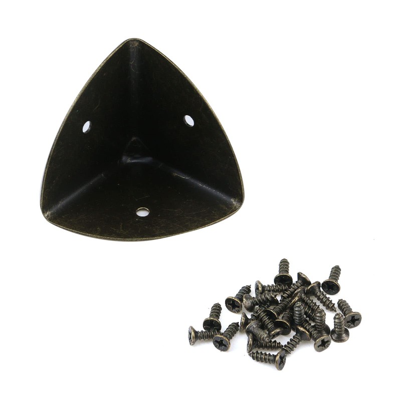 T Tulead 1.6"x1.6"x1.6" Angle Brackets Bronze Metal Corner Brackets Furniture
