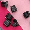 100Pcs Mini Hair Clips Black Tiny Plastic Small Claws Hair