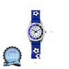 Tikkers Boys Blue Canvas Rip Strap Time Teacher Football Watch
