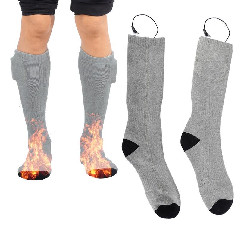 Heating Electric Rechargeable Winter Thermal Socks Soft Cotton Breathable SockUS
