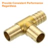sourcing map Brass Tee Pipe Fitting, 3/4" x 3/4" x