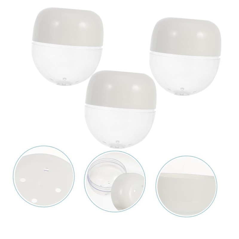 TOVINANNA Portable Beauty Egg Storage Box 3pcs Dustproof Makeup Sponge
