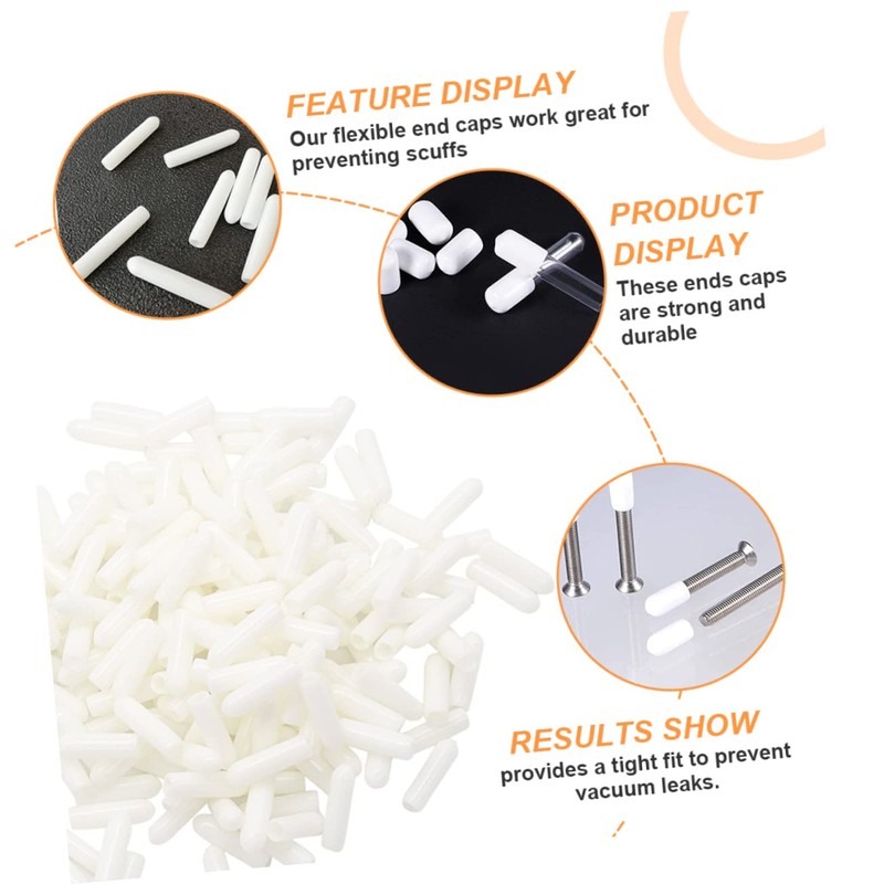 CIYODO 500pcs Round Rubber End Caps Lightweight Thread Protectors for