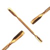 Professional Cuticle Pusher, Double-Ended, Gold-Toned Stainless Steel, Textured Grip