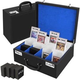 AOBOPLE Graded Card Storage Box,Holds 136+ PSA/GMA Slab or 632+ Toploaders,4 Row PSA Slab Case for Graded Cards Fits 3"x4" 35pt Cards,Compatible with BGS/HGA/SGC/CSG Slab Cases
