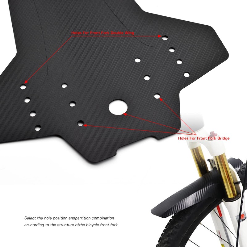 Bailinks Bike Fender Mud Guards,2 Pieces Mountain Bike Mudguards Set,MTB