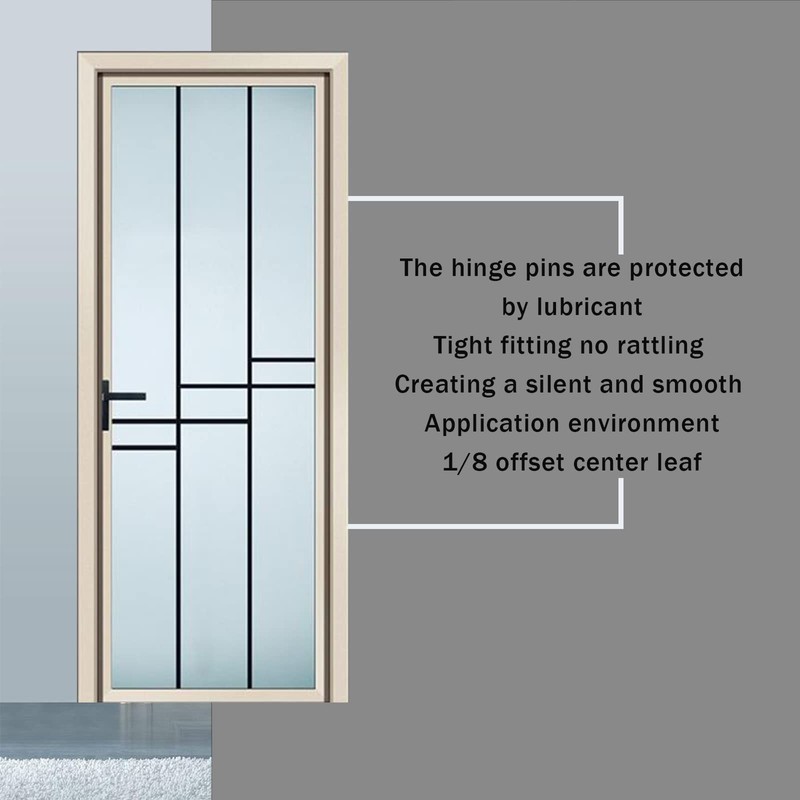 3-3/4 Inches Black Offset Door Hinges Small Flag Lift Off