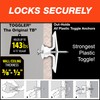 TOGGLER Toggle TB Residential Drywall Anchor with Screws, Polypropylene, Made