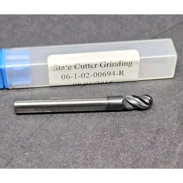 SGS 6mm Carbide Ball Nose End Mill Z-Carb Reground &
