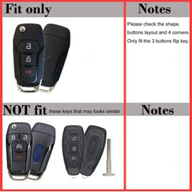 Key Fob Cover Protector for Ford F150 F250 F350 F450 F550 Explorer Ranger Escape Flip Key Fob