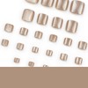 24 Pcs Brown Press on Toenails for Women - YEFIUO