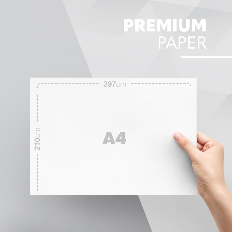 Luxtrous A4 White Paper - 80gsm Bright White Sheets for