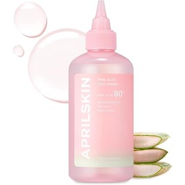 APRILSKIN Pink Aloe Vita Toner | Calms and Soothes Redness, Smoothens, and Controls Excess Sebum | 80% Pink Aloe Vera Water | Hydrating, Non-Sticky | Clean & Vegan Korean Skin Care (8.45 fl.oz)