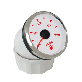 ELING 52mm Fuel Level Gauge 0-190ohm Signal with 7 Backlights for Car Trucks Yachts