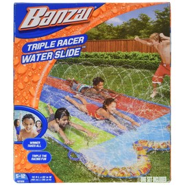 Banzai Triple Racer 16 Ft Water Slide-with 3 bodyboards included
