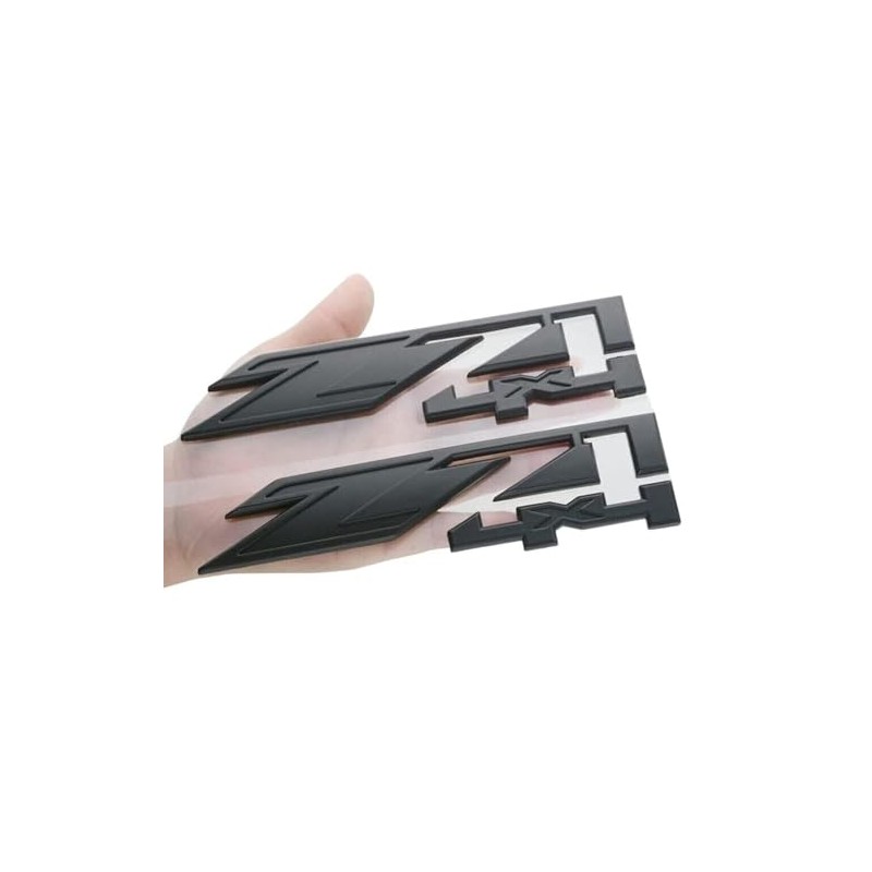 Z71 4x4 Badge Emblems 2-Piece in Matt Black for 2007-2020