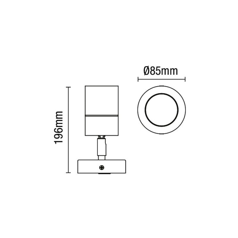 Zink ZN-26536-WHT-65 Leto Spot Light, IP65, White, tilt