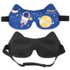 CHEERYMAGIC Kids Sleep Mask, Childrens Eye Mask with Space Designs,
