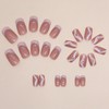 French False Nails,Pink Coffin False Nails, 24PCS Square French Press