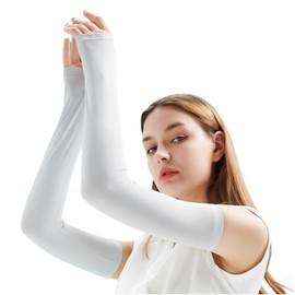DEWEL, Arm Cover, UV Protection, Arm Guard, Cool to Contact, UPF50, 99.9% UV Protection, Long Length, Sunburn Protection, Cool, UV Protection, Sweat Absorbent, Quick Drying, Antibacterial, Odor