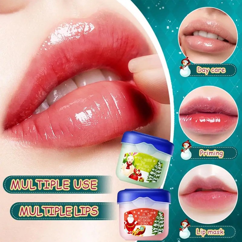 Christmas Hand Cream & Lip Balm Sets - 4Pcs Mini