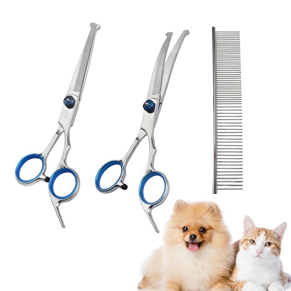 Set of 2 Dog Scissors, Dog Scissors Set, Professional Dog